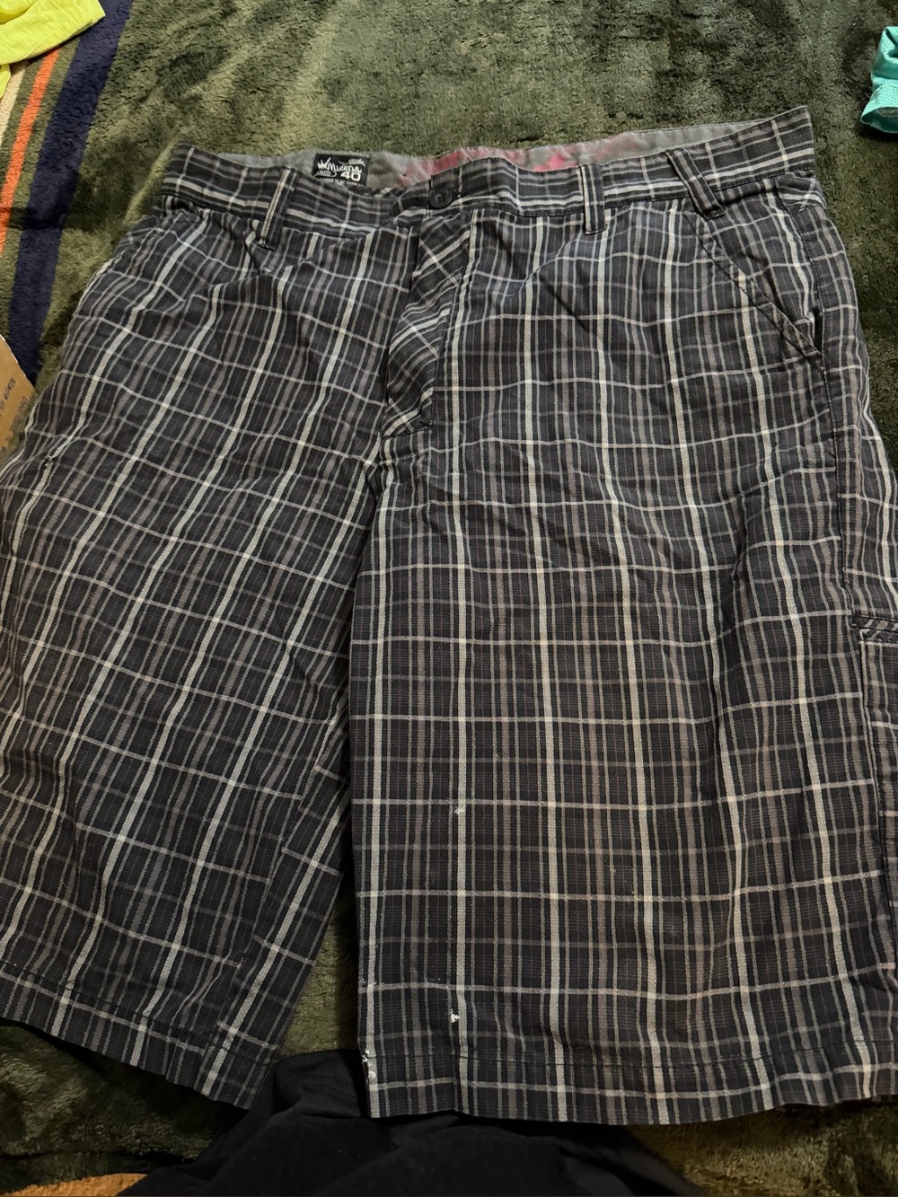 O’Neill Men's Plaid Casual Shorts - Black/Grey